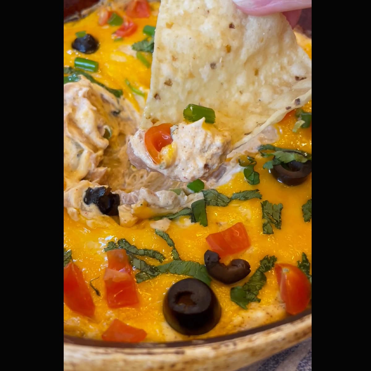 warm bean burrito dip is full of Tex Mex flavor