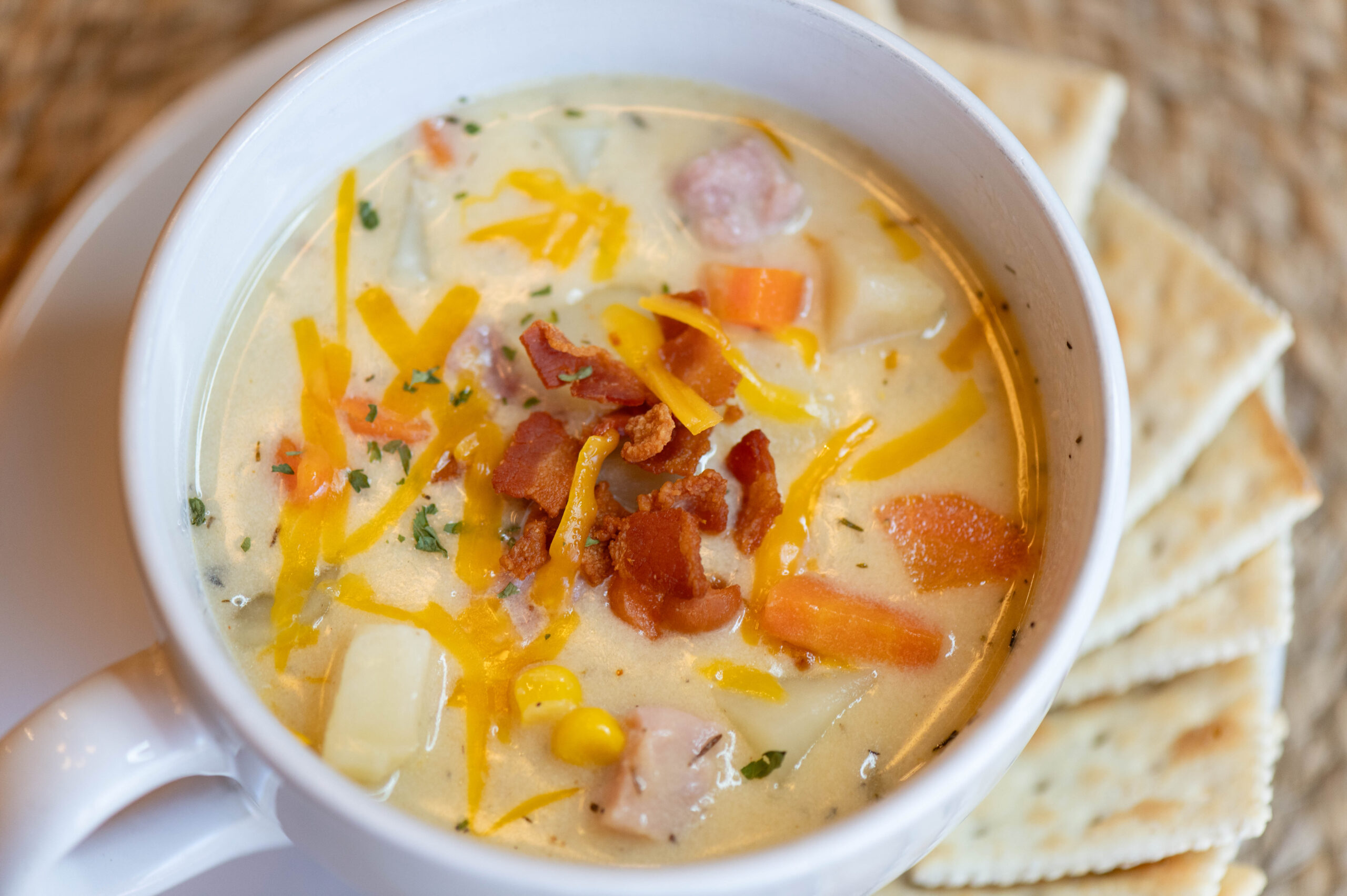 Ham Potato and Corn Soup