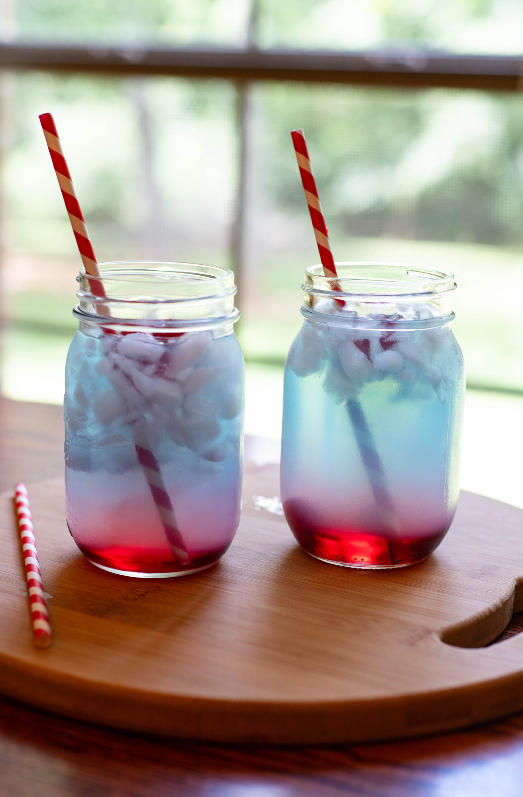 Festive Color Layered Drinks