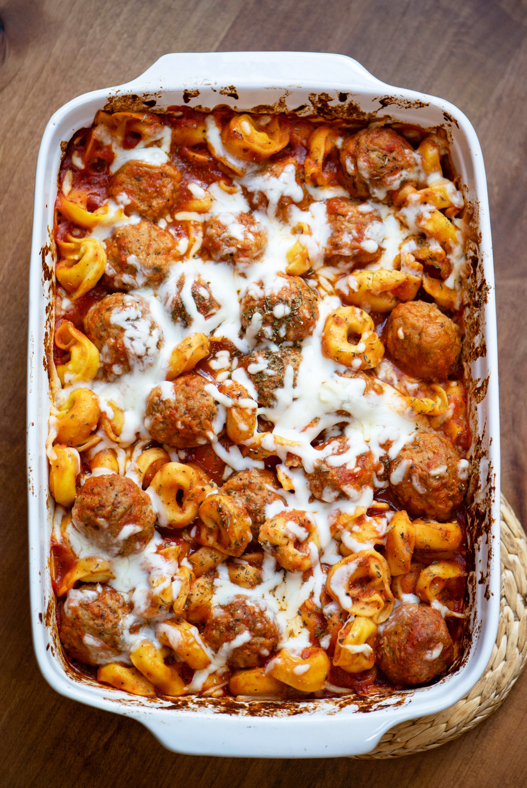 Tortellini Meatball Bake