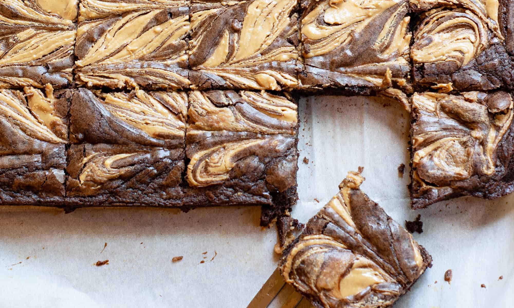 Peanut Butter Swirl Brownies