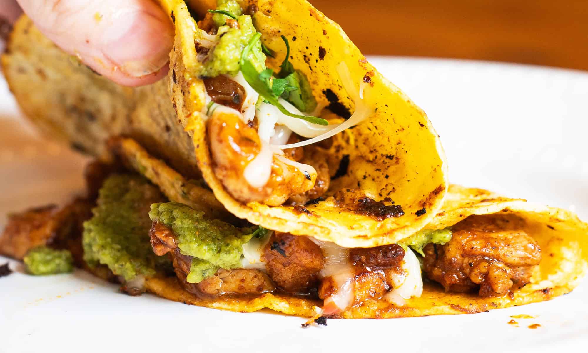 Chicken Tacos with fresh Salsa Verde