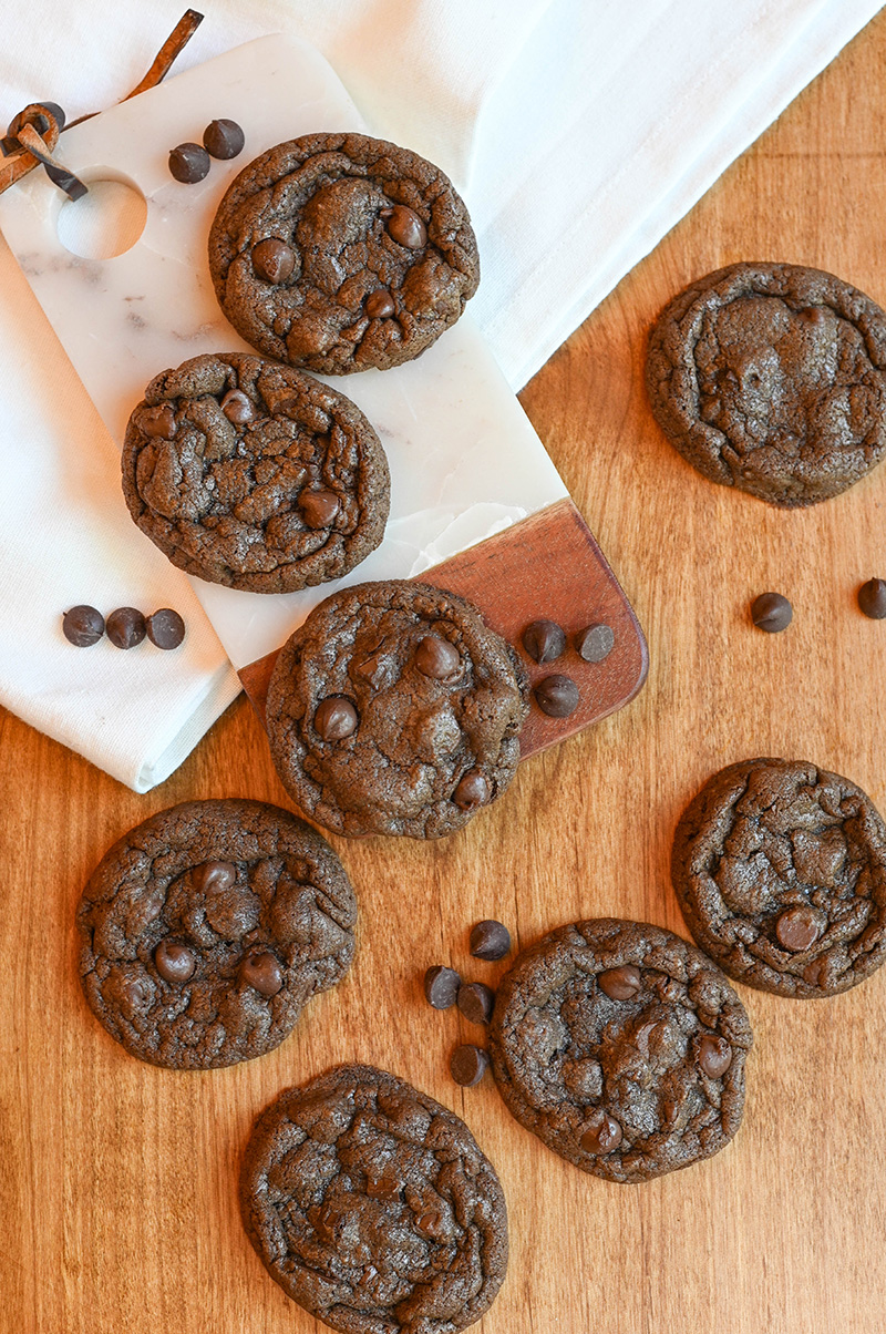 Chocolate Chocolate Chip Cookies 