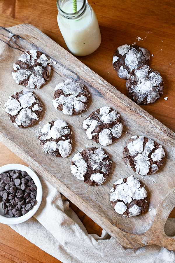 Fudgy Crinkle Cookies