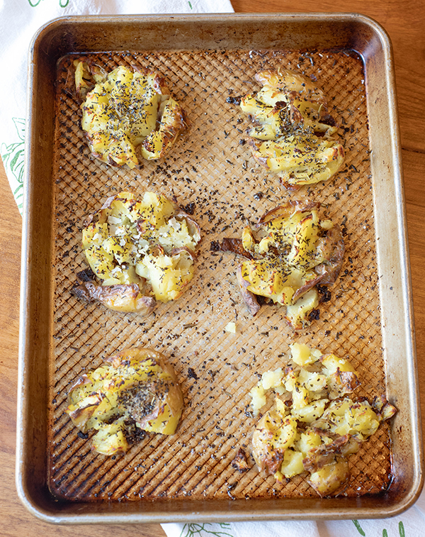 Herbed Smashed Potatoes