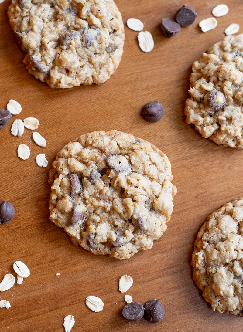 Thick Homestyle Oatmeal Chocolate Chip Cookies