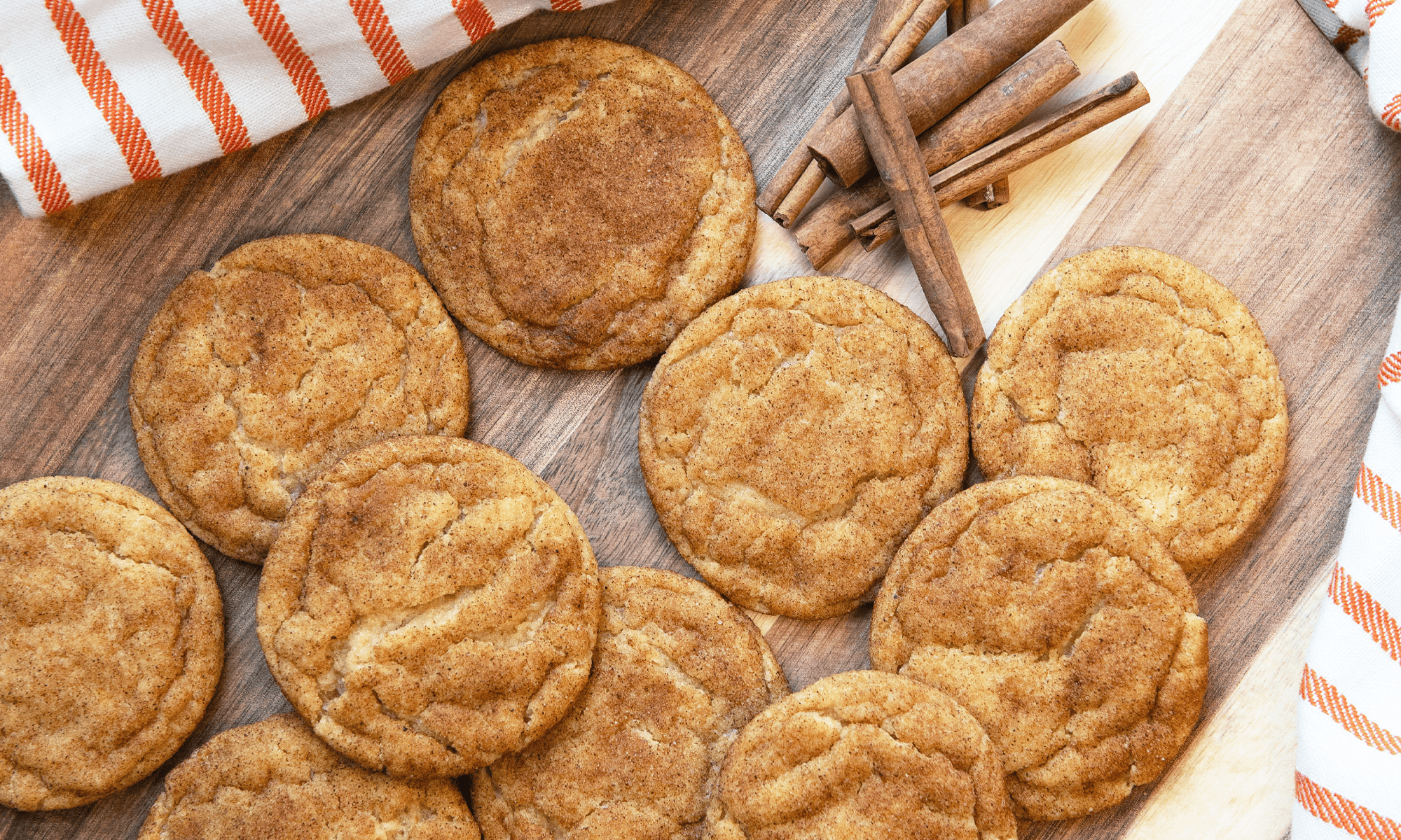 Pumpkin Snickerdoodles laying on board