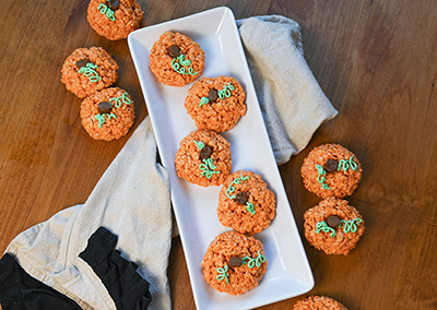 Rice Krispies Pumpkins