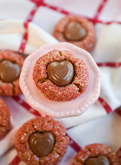 Peanut Butter Chocolate Heart Cookies