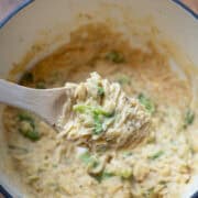 Cheesy Orzo and Broccoli