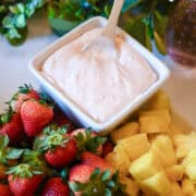 creamy strawberry fruit dip
