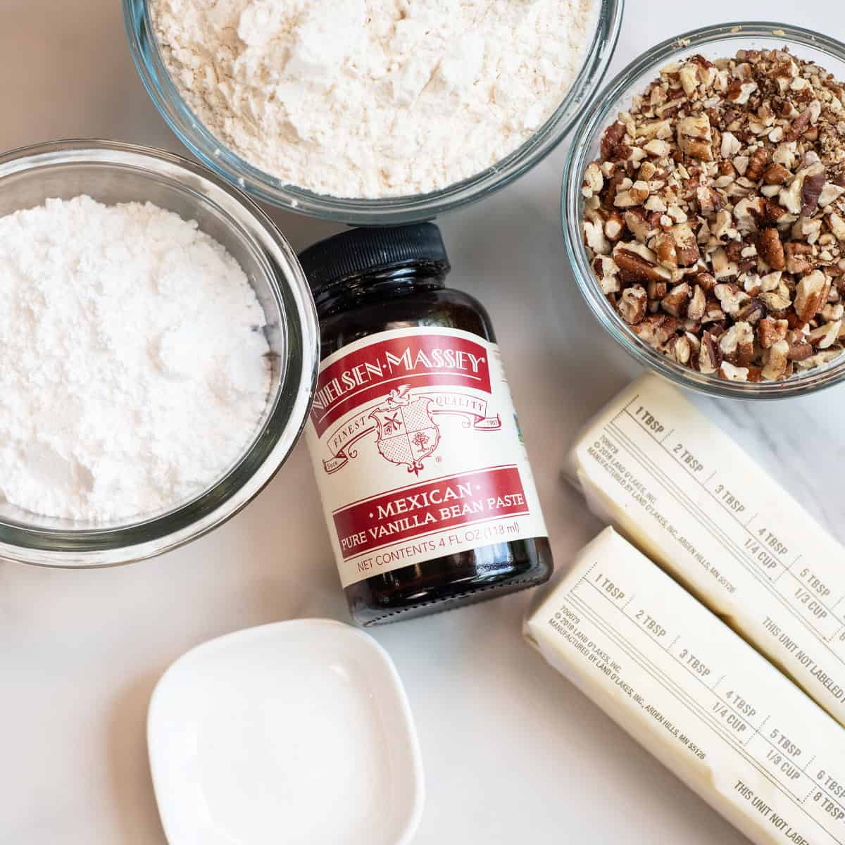 Image showing ingredients for Snowball Cookies