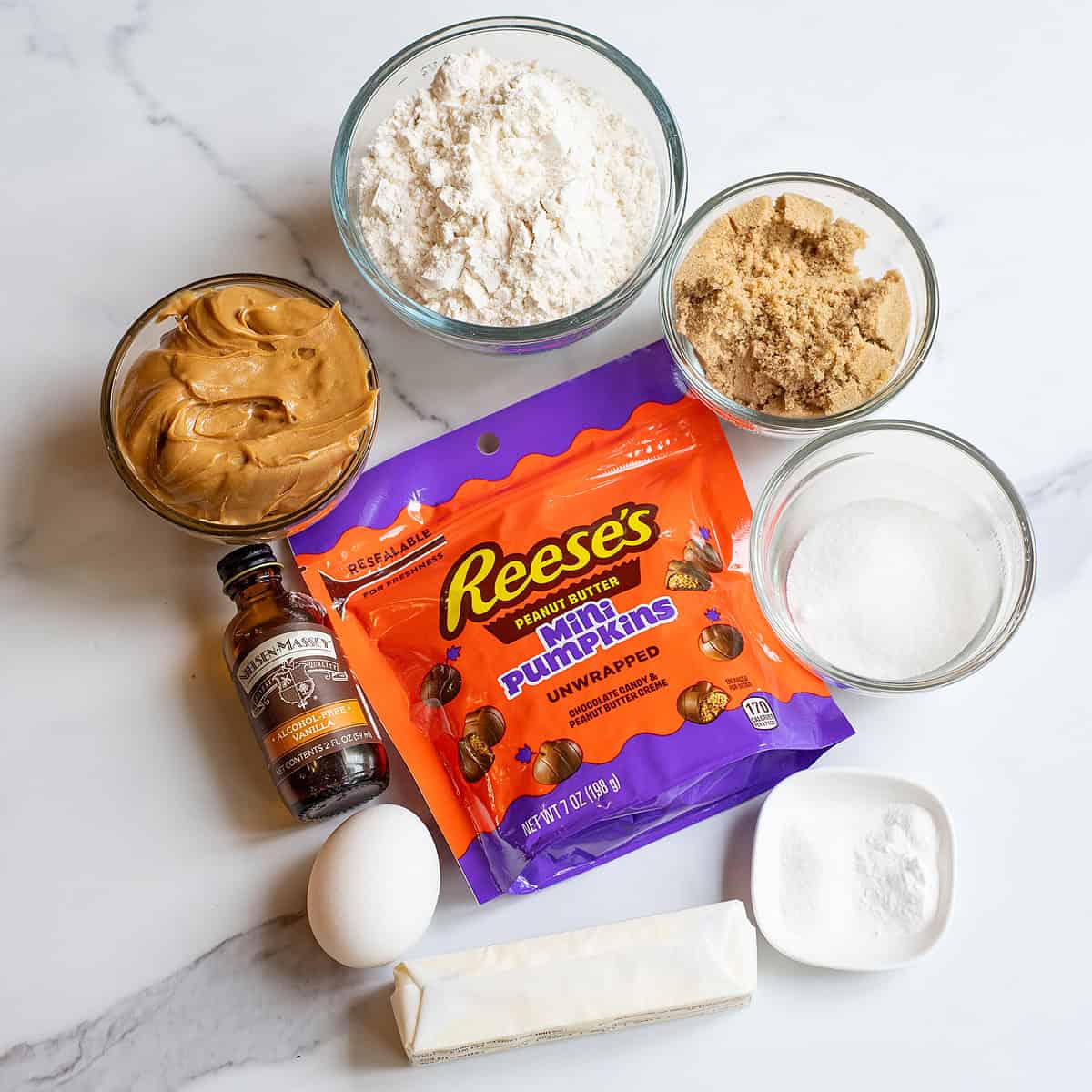 Mini Reeses Pumpkin Cookies Ingredients